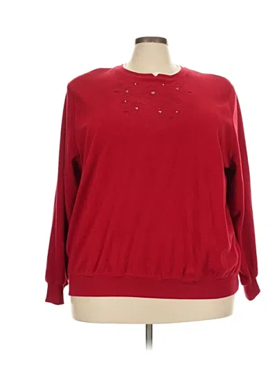 Pre-owned Alfred Dunner Pullover Sweater In Red