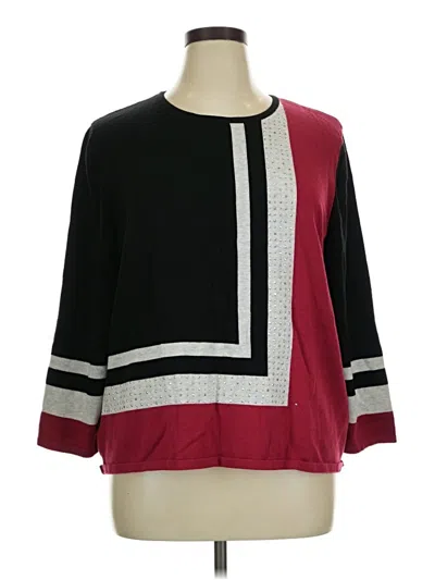 Pre-owned Alfred Dunner Pullover Sweater In Red