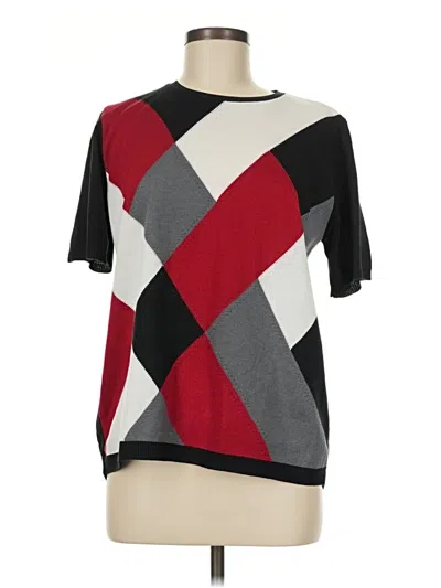 Pre-owned Alfred Dunner Pullover Sweater In Red
