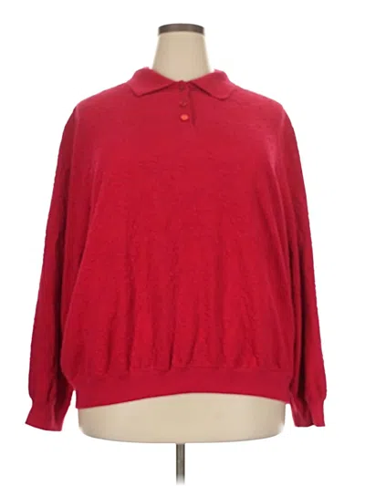 Pre-owned Alfred Dunner Pullover Sweater In Red