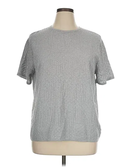 Pre-owned Alfred Dunner Pullover Sweater In Silver