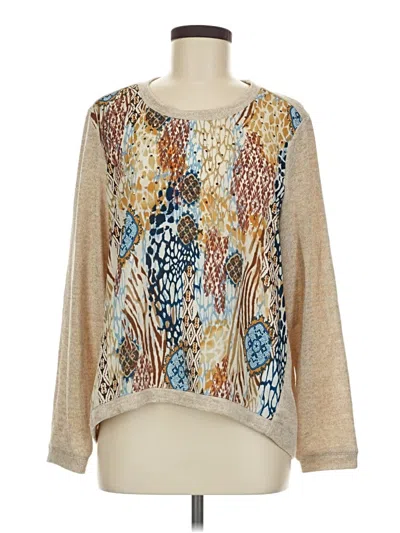 Pre-owned Alfred Dunner Pullover Sweater In Tan