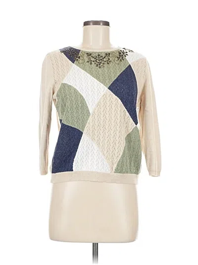 Pre-owned Alfred Dunner Pullover Sweater In White