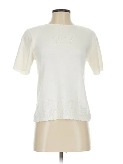 Pre-owned Alfred Dunner Pullover Sweater In White