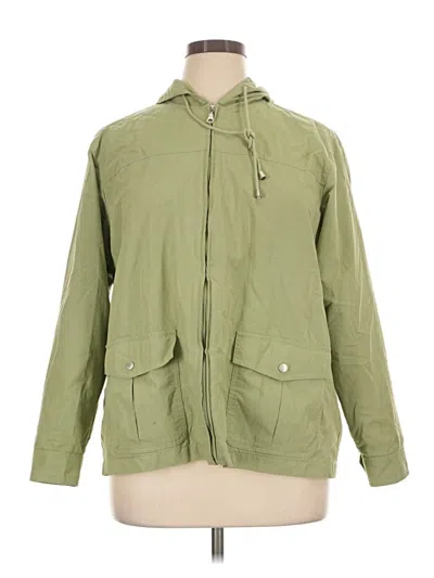 Pre-owned Alfred Dunner Raincoat In Green