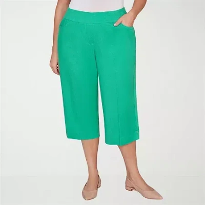 Alfred Dunner Resort Living Womens Wide Leg Capri Pant In Multi