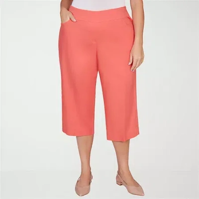 Alfred Dunner Resort Living Womens Wide Leg Capri Pant In Multi