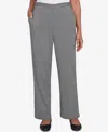 Alfred Dunner Petite Runway Ready Chic Pull On Houndstooth Short Length Pant In Black,white Metallic