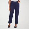 Alfred Dunner Saratoga Springs Womens Straight Pull-on Pant In Blue