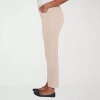Alfred Dunner Saratoga Springs Womens Straight Pull-on Pant In Neutral