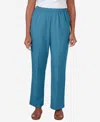 Alfred Dunner Petite Sedona Sky Sedona Pull On Balanced Straight Leg Pant, Petite & Petite Short In Mallard