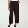 Alfred Dunner Seville Womens Straight Mid Rise Pull-on Pant In Black