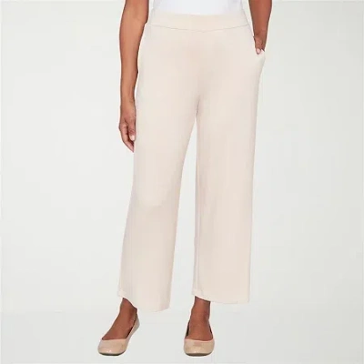 Alfred Dunner Seville Womens Straight Mid Rise Pull-on Pant In Neutral