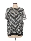 Alfred Dunner Short Sleeve Blouse In Black