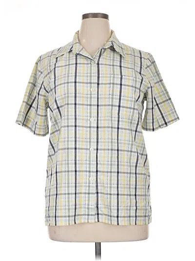 Pre-owned Alfred Dunner Short Sleeve Blouse In Ivory