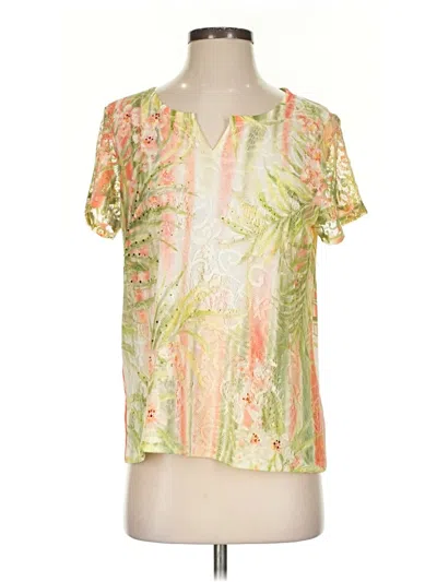 Pre-owned Alfred Dunner Short Sleeve Blouse In Orange