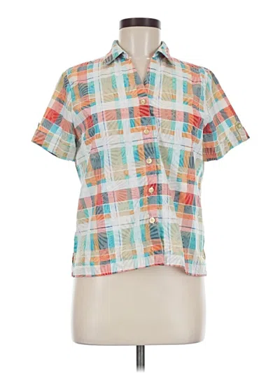 Pre-owned Alfred Dunner Short Sleeve Blouse In Orange