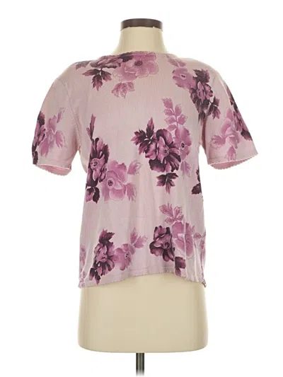 Pre-owned Alfred Dunner Short Sleeve Blouse In Pink