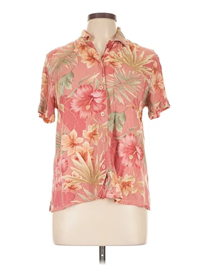 Pre-owned Alfred Dunner Short Sleeve Polo Shirt In Pink