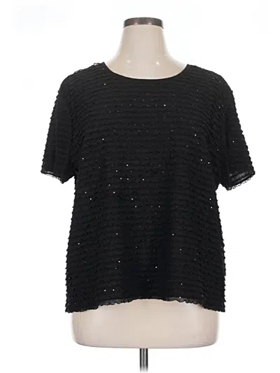 Pre-owned Alfred Dunner Short Sleeve T-shirt In Black