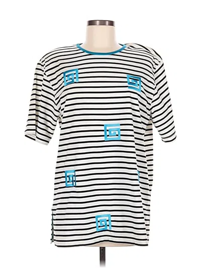 Pre-owned Alfred Dunner Short Sleeve T-shirt In Blue