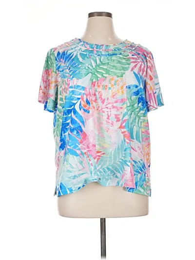 Pre-owned Alfred Dunner Short Sleeve T-shirt In Pink