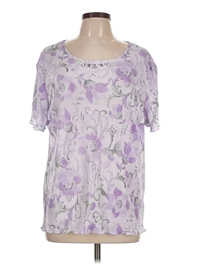 Pre-owned Alfred Dunner Short Sleeve T-shirt In Purple