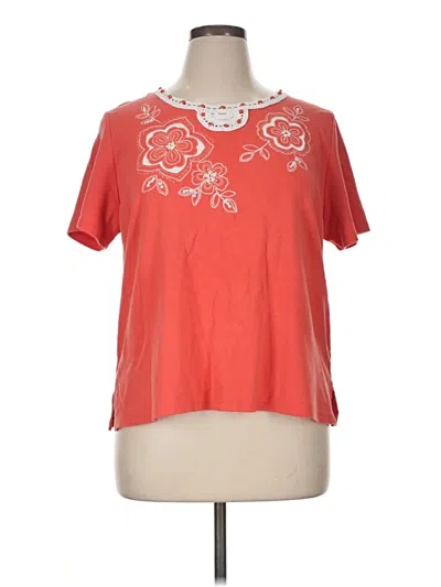 Pre-owned Alfred Dunner Short Sleeve T-shirt In Red