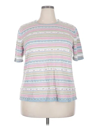 Pre-owned Alfred Dunner Short Sleeve T-shirt In Silver