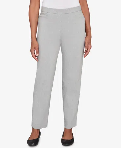 Alfred Dunner Stockbridge Modern Millennium Short Length Pant In Gray