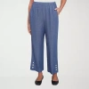 Alfred Dunner Summer Solstice Womens Straight Ankle Pant In Blue