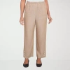 Alfred Dunner Summer Solstice Womens Straight Ankle Pant In Sand