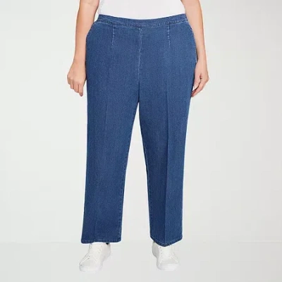 Alfred Dunner Sunset Canyon Womens Straight Leg Jean In Blue