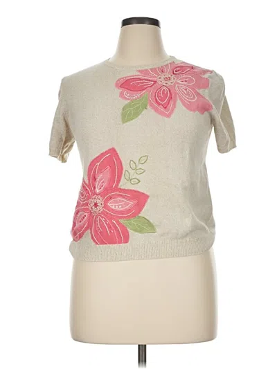 Pre-owned Alfred Dunner Sweater Vest In Tan