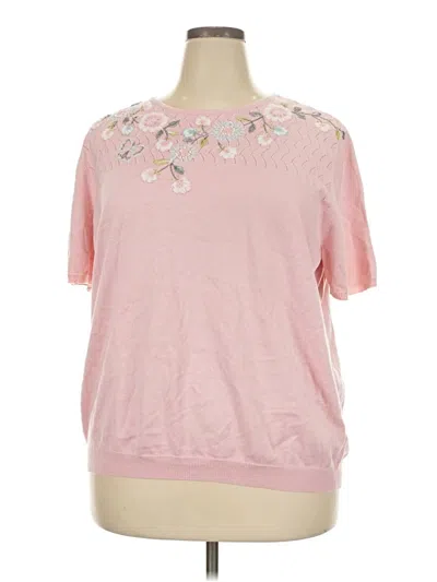 Pre-owned Alfred Dunner Sweatshirt In Pink