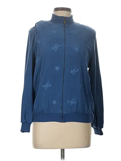 Pre-owned Alfred Dunner Track Jacket In Blue