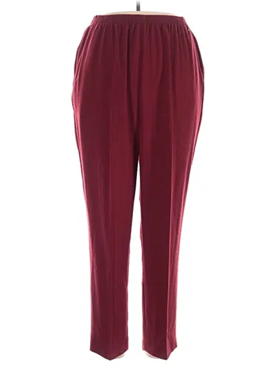 Pre-owned Alfred Dunner Track Pants In Burgundy