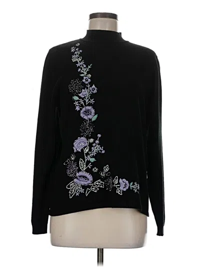 Pre-owned Alfred Dunner Turtleneck Sweater In Black