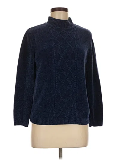 Pre-owned Alfred Dunner Turtleneck Sweater In Blue