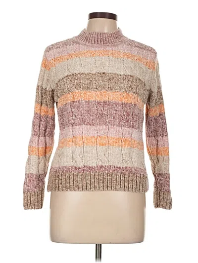 Pre-owned Alfred Dunner Turtleneck Sweater In Brown