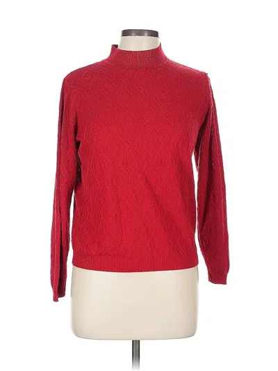 Pre-owned Alfred Dunner Turtleneck Sweater In Red