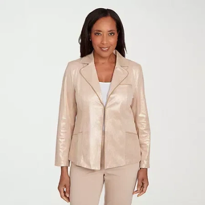 Alfred Dunner Urban Legend Womens Lightweight Jacket In Neutral