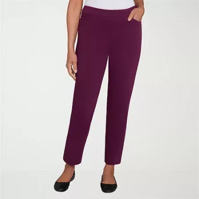 Alfred Dunner Urban Legend Womens Straight Pull-on Pant In Purple