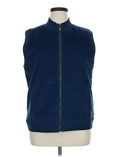 Pre-owned Alfred Dunner Vest In Blue