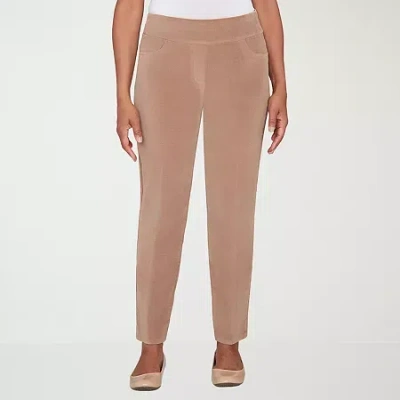 Alfred Dunner Vienna Womens Straight Corduroy Pant In Brown