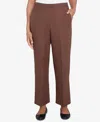 Alfred Dunner Petite Wine Country Classic Slant Pocket Medium Length Pants In Chocolate