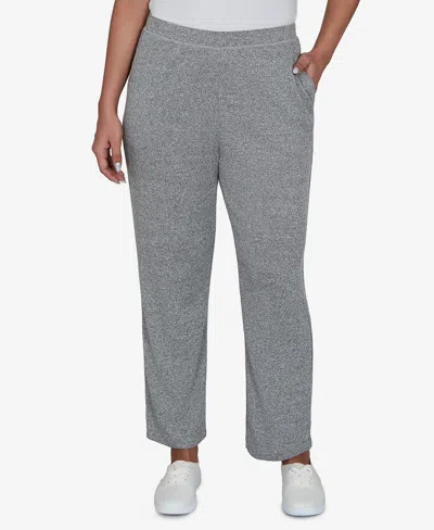 Alfred Dunner Women's Brushed Heather Pull-on Pants In Gray