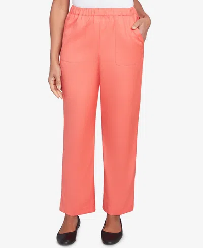 ALFRED DUNNER WOMEN'S CATALINA ISLAND CLASSIC BALANCED SIDE POCKET SHORT LENGTH PANTS