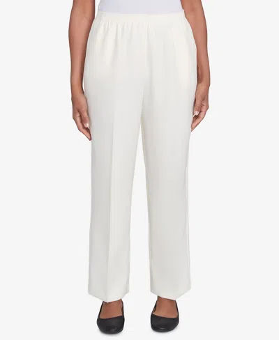 ALFRED DUNNER WOMEN'S CLASSIC ACCORD ELASTIC WAIST MEDIUM LENGTH PANTS