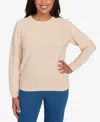 Alfred Dunner Petite Chenille Pullover Sweater In Neutral